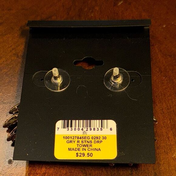 INC Statement Earrings with Crystal Accents - Picture 3 of 3